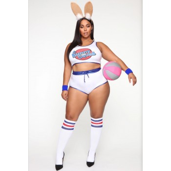 Space Jam Lola Bunny Rabbit Cosplay Costume - Ideal for Halloween Women Cosplay